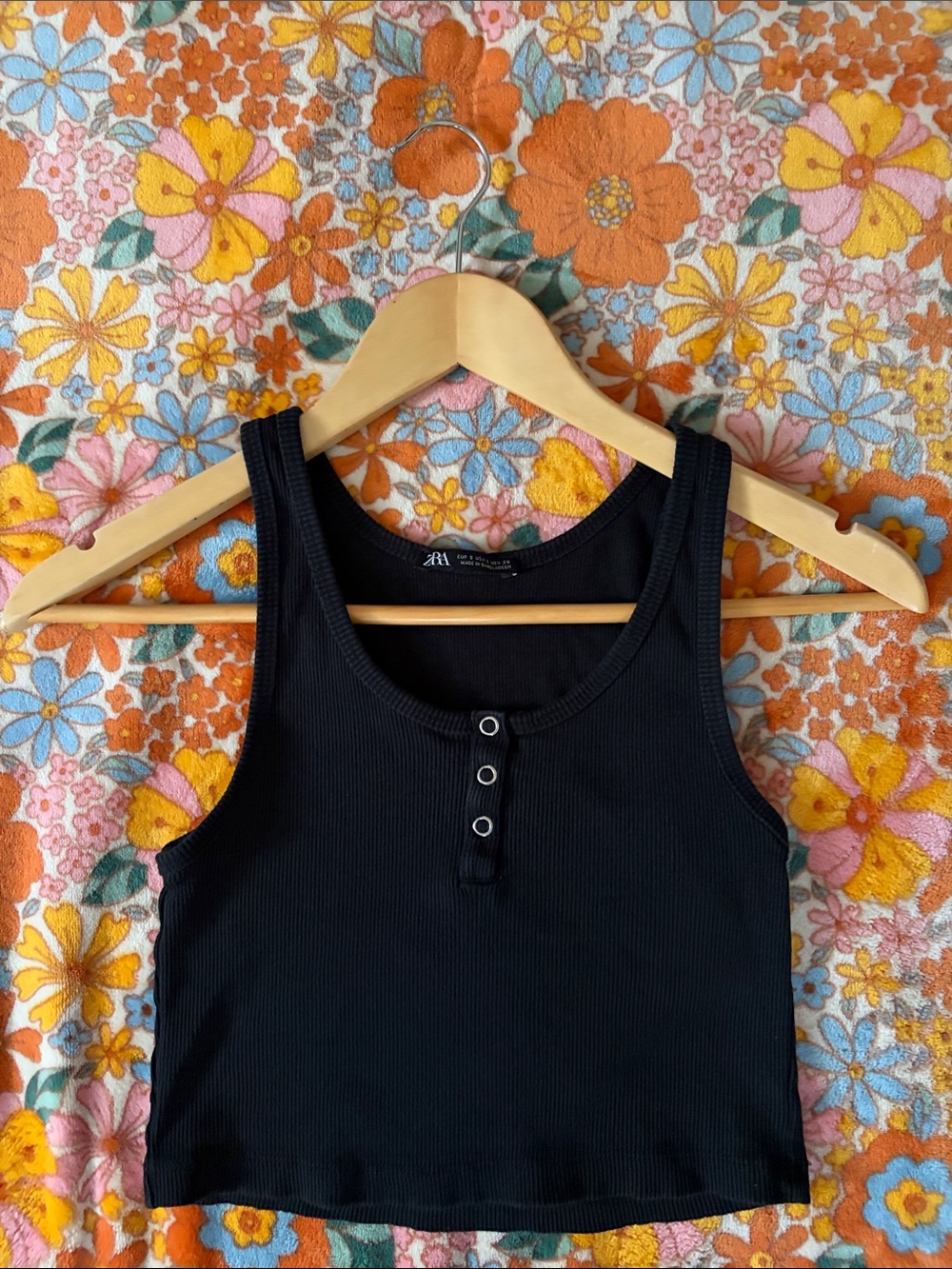 zara black tank top.